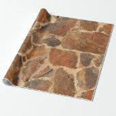 Rustige Stone Wall Structure Geology Warm Glow Cadeaupapier (Uitgerold)