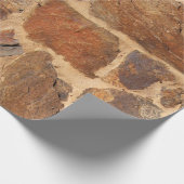 Rustige Stone Wall Structure Geology Warm Glow Cadeaupapier (Hoek)