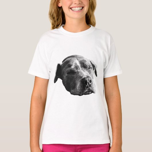 Rustige straat, trouwe blik t-shirt (Voorkant)