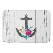 Rustige strand Anchor & Bold Floral Summer Nautica Badmat (Voorkant)