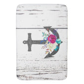 Rustige strand Anchor & Bold Floral Summer Nautica Badmat (Voorkant Verticaal)