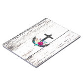 Rustige strand Anchor & Bold Floral Summer Nautica Notitieboek (Linkerzijde)