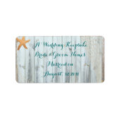 Rustige strand - staarvis bruiloft voor lip balm b etiket (Voorkant)