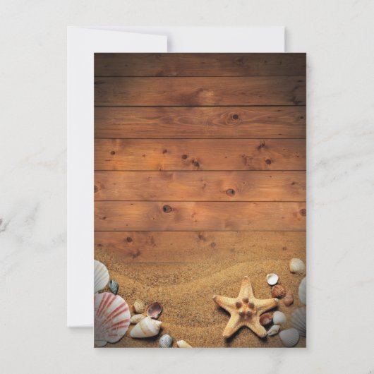 Rustige strand Tropische Nautical Birthday Party Kaart (Achterkant)