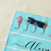 Rustige strand tropische vissenkuil groen koraalro strandlaken (In situ)