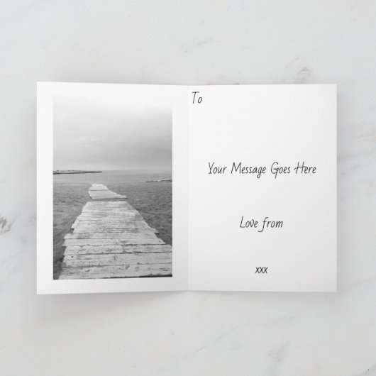 Rustige strandpromenade - Aanpasbare kaart (Binnen)