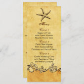 rustige strandstrandtrouwmenkkaarten menu (Voorkant / Achterkant)