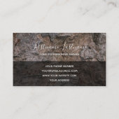 Rustige strepen met een schors, grijze rechthoekig visitekaartje (Achterkant)