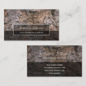 Rustige strepen met een schors, grijze rechthoekig visitekaartje (Voorkant / Achterkant)