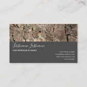 Rustige strepen met een schors, grijze rechthoekig visitekaartje (Achterkant)