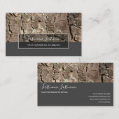 Rustige strepen met een schors, grijze rechthoekig visitekaartje (Voorkant / Achterkant)