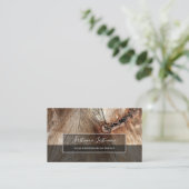 Rustige strepen met grijze rechthoekstreep met boo visitekaartje (Staand voorkant)