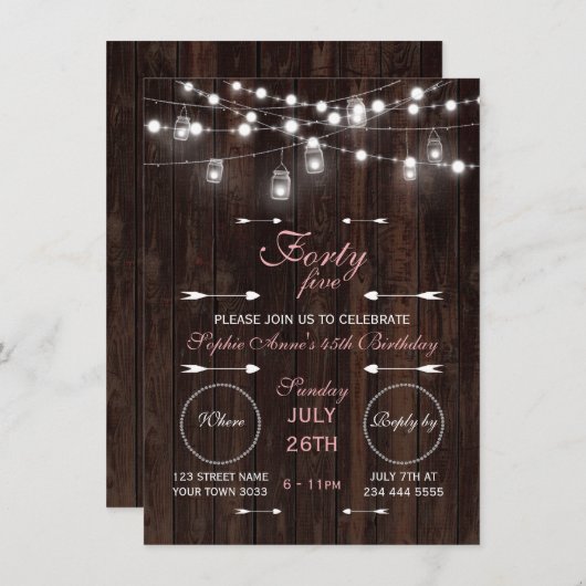 Rustige String Lights Barn elke zondag Kaart (Voorkant / Achterkant)