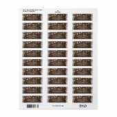 Rustige String Lights Wood Winter Snowflakes Etiket (Full Sheet)