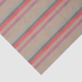 Rustige Stripes Blauwgroen, koraal, bruin Tissuepapier (Detail)