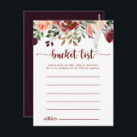 Rustige Summer Floral Simple Bucket List-kaarten Briefkaart<br><div class="desc">Deze rustige zomerbloemige simpele emmer list kaarten zijn de perfecte activiteit voor een eenvoudige trouwreceptie of vrijgezellenfeest. Het ontwerp is voorzien van bruine, roze en bloemen van de waterverf met groene bladeren op een bruinachtige, bevlekte achtergrond. Verander de formulering om het even welke levensgebeurtenis aan te passen. Het teken van...</div>
