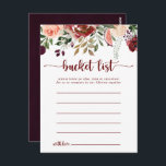 Rustige Summer Floral Simple Bucket List-kaarten Briefkaart<br><div class="desc">Deze rustige zomerbloemige simpele emmer list kaarten zijn de perfecte activiteit voor een eenvoudige trouwreceptie of vrijgezellenfeest. Het ontwerp is voorzien van bruine, roze en bloemen van de waterverf met groene bladeren op een bruinachtige, bevlekte achtergrond. Verander de formulering om het even welke levensgebeurtenis aan te passen. Het teken van...</div>