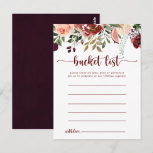 Rustige Summer Floral Simple Bucket List-kaarten Briefkaart