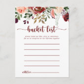 Rustige Summer Floral Simple Bucket List-kaarten Briefkaart (Voorkant)