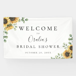 Rustige Sunflower Eucalyptus Event Spandoek