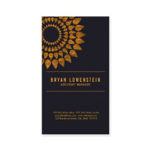 Rustige Sunflower Gold Pattern Black