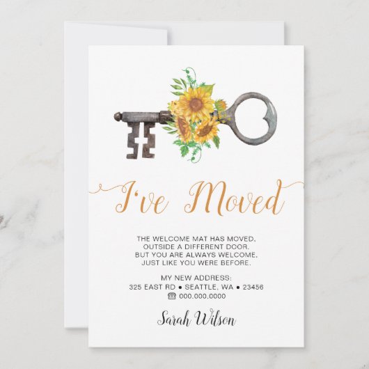 Rustige Sunflower  Key die ik heb verplaatst Aankondiging (Voorkant)