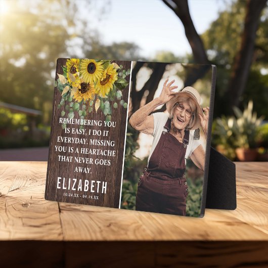 Rustige Sunflower Memorial | Familie Foto Keepomwi Fotoplaat