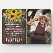 Rustige Sunflower Memorial | Familie Foto Keepomwi Fotoplaat (voorkant)