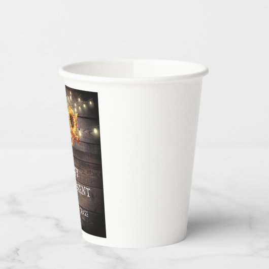 Rustige Sunflower String Lights Retirement Party Papieren Bekers (Links)