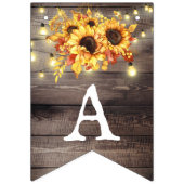Rustige Sunflower String Lights Retirement Party Vlaggetjes (Tweede vlag)