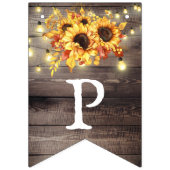 Rustige Sunflower String Lights Retirement Party Vlaggetjes (Derde vlag)