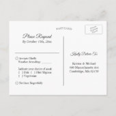 Rustige Sunflower String Lights Wedding RSVP Uitnodiging Briefkaart (Achterkant)