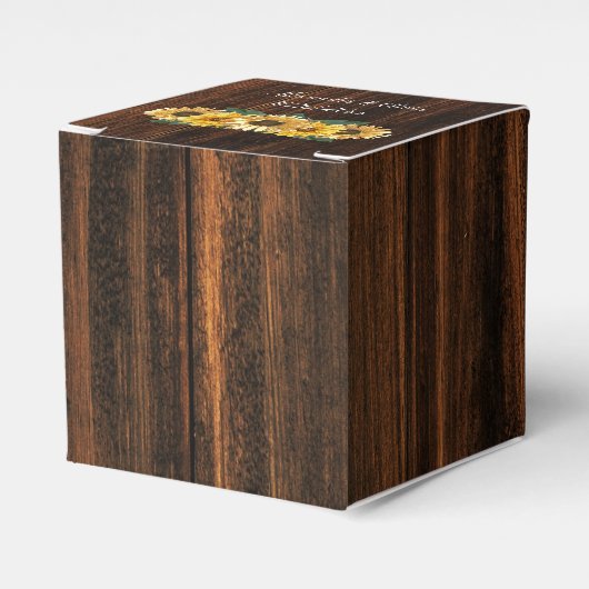 Rustige Sunflower Wedding Favor Box Bedankdoosjes (Voorkant Zijde)