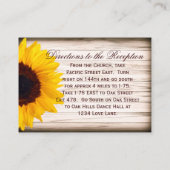 Rustige Sunflower Wedding Reception Enclosure Card Informatiekaartje (Achterkant)
