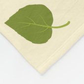 Rustige Sunflower Yellow Green Leaf Script Monogra Fleece Deken (Hoek)