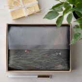 Rustige Sunset Rowboat op een Lake Decoupage Tissuepapier (Geschenk)