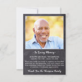 Rustige sympathie liefhebbend geheugen foto begraf bedankkaart (Voorkant)