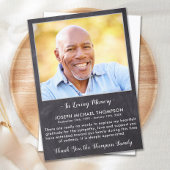 Rustige sympathie liefhebbend geheugen foto begraf bedankkaart