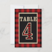 Rustige tabel nummer 4 Rood- en zwarte buffelplaat Kaart (Voorkant)