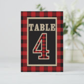 Rustige tabel nummer 4 Rood- en zwarte buffelplaat Kaart (Staand voorkant)