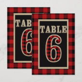 Rustige tabel nummer 6 Rood- en zwarte buffelplaat Kaart (Voorkant / Achterkant)