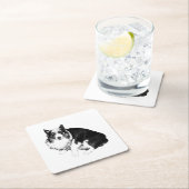 Rustige tafel, kalme Corgi Kartonnen Onderzetters (Insitu)