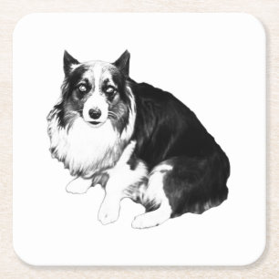 Rustige tafel, kalme Corgi Kartonnen Onderzetters