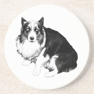 Rustige tafel, kalme Corgi Zandsteen Onderzetter