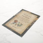 rustige tandem wereldkaart bruiloft folie inval folie uitnodiging (Gedraaid)