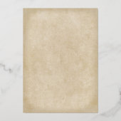 rustige tandem wereldkaart bruiloft folie inval uitnodiging (Achterkant)