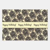 Rustige tandwielen stellen stoampunk op een gestee inpakpapier vel (Voorkant 2)