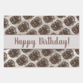 Rustige tandwielen stellen stoampunk op een gestee inpakpapier vel (Voorkant)