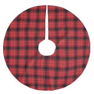 Rustige tartan-patroon van zwarte rode rode witte  kerstboom rok