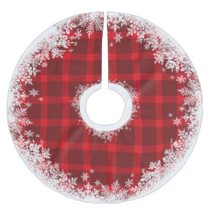 Rustige Tartan Sponneeuwvlokboom Kerstboom Rok